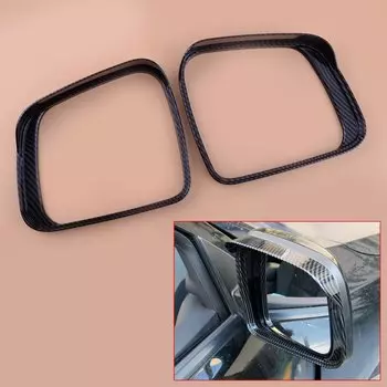 Боковое зеркало заднего вида автомобиля в стиле углеродного волокна 1 пара, козырек, Накладка для защиты от дождя, подходит для Dodge Durango 2011-2017 2018 2019 2020 2021