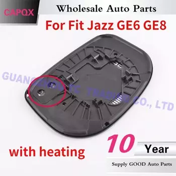 Боковое зеркало заднего вида CAPQX, стеклянные зеркальные линзы с подогревом для Fit Jazz GE6 GE8 2009 2010 2011 2012 2013 2014 Hybird 2013 2014