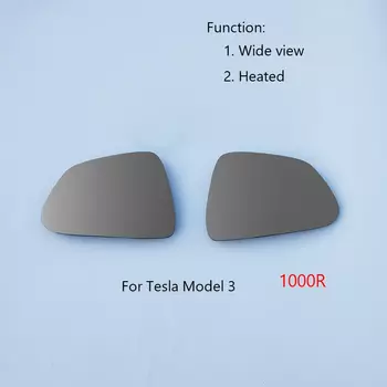 Боковое зеркало заднего вида TVYVIKJ, 1000R, 1 пара, голубые стеклянные линзы для Tesla модели 3 2017- 2020 2021, широкоугольные антибликовые модели 3