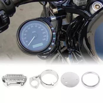 Боковой кронштейн для спидометра + зажим для руля индикатора для Harley Sportster