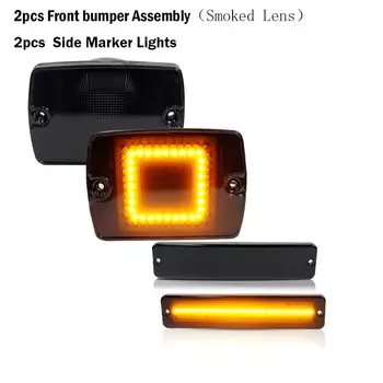 Боковой указатель поворота iJDM и передний бампер DRL для дневных ходовых огней Jeep Wrangler YJ и указателей поворота 12 В