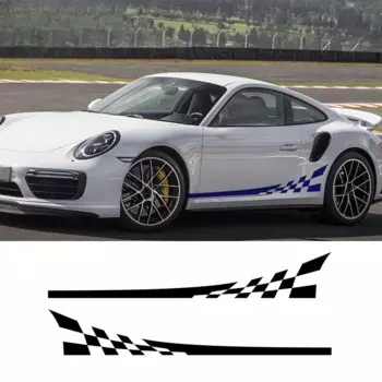 Боковые полосы двери автомобиля для Porsche 911 979, внешние аксессуары, гоночный флаг, графическая наклейка, декор кузова, виниловые наклейки