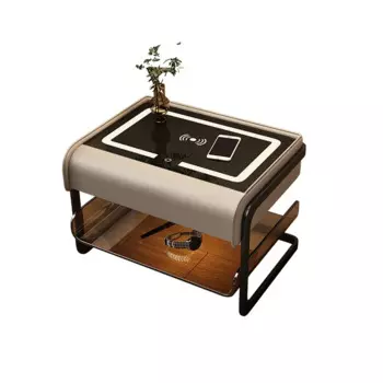 Боковые Роскошные умные тумбочки, прозрачная прикроватная тумбочка в скандинавском стиле с низким динамиком, маленькое пространство, беспроводное зарядное устройство, мебель nachtds