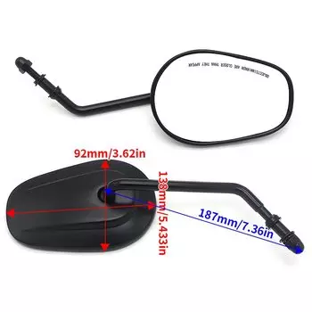 Боковые зеркала заднего вида 8 мм, черные/хромированные для Harley Davidson Sportster XL 883 1200 FLHTCU FLHTCUL FLHTK FLHX FLHXS FLHXSE FLTRU
