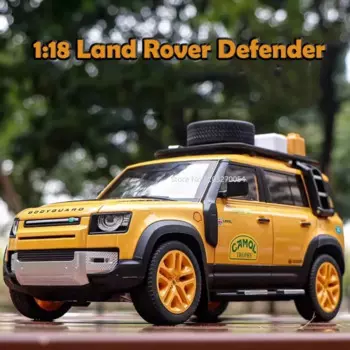 Большая коллекция 1/18 года, Land Rover Defender 110, чаша верблюда, граффити-Бей, литая модель из сплава, игрушка, 6 открывающихся дверей, резиновая шина, подарок для мальчика