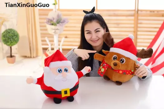 Большая кукла Санта-Клауса 40 см, искусственная игрушка, мягкая декоративная подушка, Рождественский подарок s0381