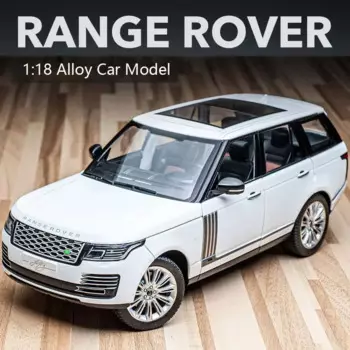 Большая модель автомобиля Land Rover Range Rover в масштабе 1:18, модель автомобиля из сплава, имитация звука и оформления, коллекционная игрушечная машинка для мальчиков, подарок