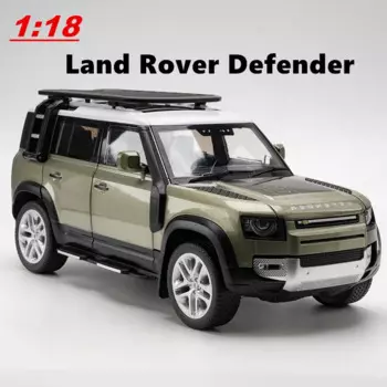 Большая модель внедорожника Land Rover Defender 1:18, модель автомобиля из сплава, литые игрушки, коллекция автомобилей, имитация звука, искусственные игрушки, подарки