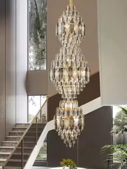 Большая необычная длинная люстра нового дизайна на заказ, свадебная люстра со стразами, подвесная люстра