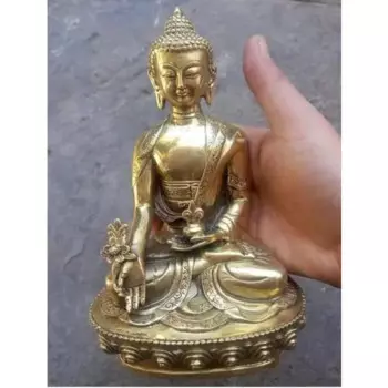 Большая тибетская статуя Будды из латуни, бесплатная доставка, тибетская медицина, 15 или 21 мм