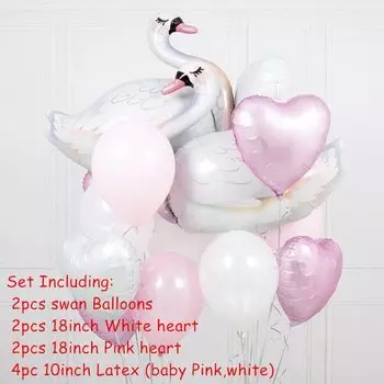 Большие белые лебединые шары Disney