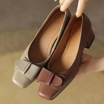 Большие размеры 34–42, женские туфли-лодочки без шнуровки из овчины, толщина 5 см, элегантные женские повседневные модельные туфли в стиле OL, модельные туфли на высоком каблуке