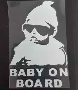 Большой 21*14 см ребенок на борту крутой ребенок в автомобиле светоотражающая виниловая наклейка предупреждающая наклейка на заднее лобовое стекло русский английский