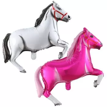 Большой черный белый воздушный шар с лошадью BALONAR