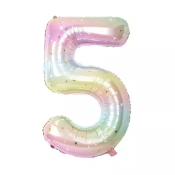 Большой радужный шар с цифрами Popdropparty