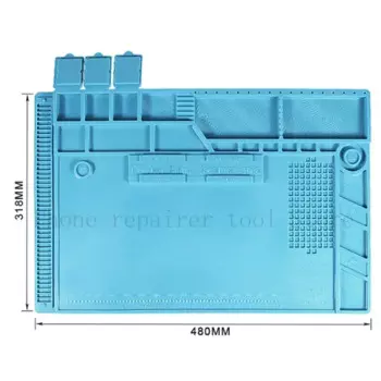 Большой размер, BGA, теплоизоляционная силиконовая паяльная площадка, ремонт, платформа для обслуживания, настольный коврик с магнитной секцией