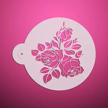 Большой трафарет для торта "Роза"