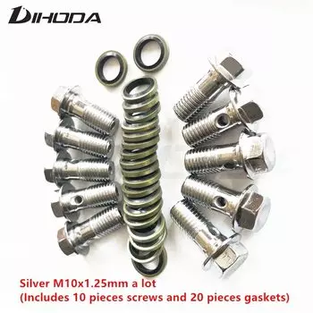 Болт-банджо тормозного суппорта мотоцикла, винт для слива масла/полый винт M8 M10 x 1,25 мм M10x1 мм для тормозного шланга, главный цилиндр суппорта