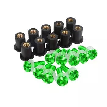 Болты для лобового стекла для Kawasaki ZX14R ZZR 1400 2012-2017 2018, комплекты болтов для лобового стекла M5, 10 шт., набор винтов ZX 14R ZX14 R ZZR1400