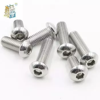 100 шт./лот M2 M2.5 M3 M4 M5 304 болты из нержавеющей стали с шестигранным углублением под шестигранную головку, болты с круглой плоской головкой