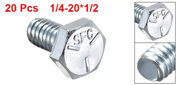 Болты UXCELL с шестигранной головкой, углеродистая сталь, 5-40 шт.