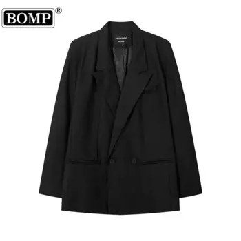 [BOMP] MODISH мужской осенний американский уличный Модный повседневный костюм куртка новая мода