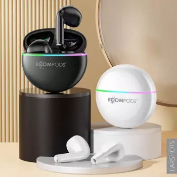 Boompods 2024New Bluetooth-наушники светодиодный светильник Беспроводные наушники с сенсорным управлением; Спортивная гарнитура; Хорошее качество звука; Стереонаушники