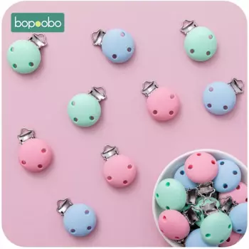 Bopoobo 50 шт. детский Прорезыватель для зубов Силиконовая Круглая клипса Ecofriendly DIY ремесла зажимы для пустышки адаптеры приспособления Силиконовые Прорезыватели