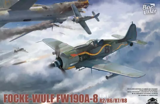 Бордюрная фотография, масштаб 1/35, Женская фотография-Wulf Fw190, фотография 4 в 1 (R2/R6/R7/R8), набор пластиковых моделей