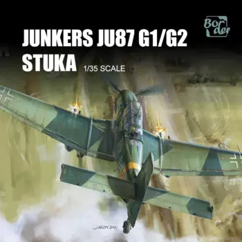 Бордюрная модель в сборе, модель в комплекте, JU87G Stuka, бомбардировщик с внутренней структурой 1/35