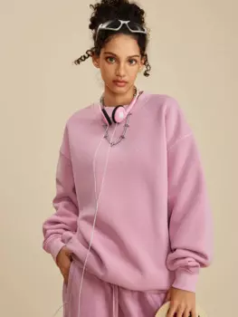 Bornladies VelvetThicken женский хлопковый свитшот осень-зима большие пуловеры с капюшоном женские свободные теплые спортивные куртки
