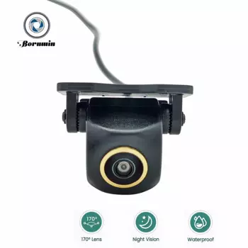 Bornwin 170 ° CVBS 480P AHD720P Автомобильная камера заднего вида, автомобильный объектив заднего вида, черный объектив «рыбий глаз», ночное видение, водонепроницаемый, универсальный