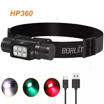 BORUiT HP360 Налобный фонарь 2000LM
