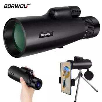 Borwolf 12-36X50 бинокль BAK4 призма оптические линзы высокой мощности охота птичьи наблюдения Монокуляр искусственная зрение телескоп