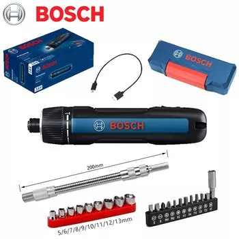 BOSCH GO 3 3,6 Винтактная портативная электрическая отвертка USB-интерфейс для зарядки Многофункциональные профессиональные электроинструменты