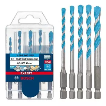 BOSCH Сверла HEX-9 4/5/6/6/8 мм 5 шт.