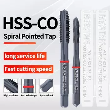 BOSS TAPS HSS-CO Красные метчики для резьбы M2-M12