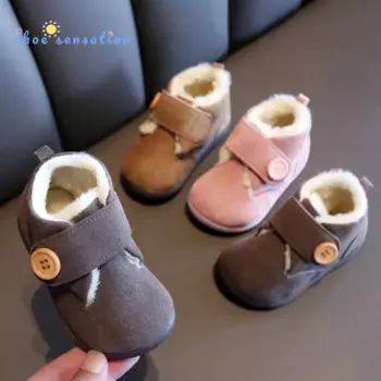 Ботинки зимние детские плюшевые, на мягкой подошве