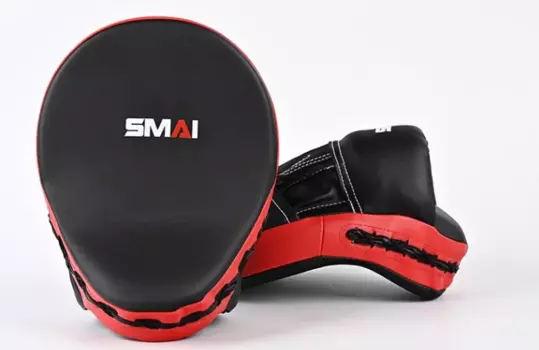 Боксерская Подушка SMAI FOCUS MITT - SYNTEC a, пробивной коврик или в муай-Тае, искусственная кожа