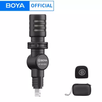 BOYA BY-M100D Plug & Play iPhone Mini микрофон для iPhone ipad iOS смартфонов Подкаст печени потоковое видео YouTube Vlog