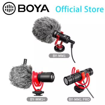 BOYA BY-MM1/MM1 +/PRO Микрофон, конденсаторный микрофон для ПК, мобильных DSLR-камер, Xiaomi, Samsung, Huawei, потоковая запись Youtube