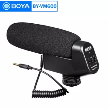 BOYA BY-VM600 кардиоидный дробовик конденсаторный микрофон для Canon Sony Nikon DLSR камера Youtube Потоковое видео съемка