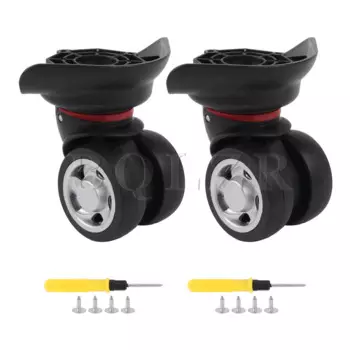 BQLZR 2 шт. правый чемодан колеса замена W055 черный с 8 винтами