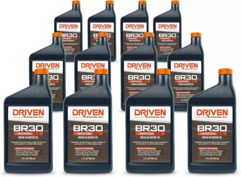 BR30 Break In Oil Моторное масло 5 Вт-30 (12 литров) Высокая цинковая формула, Dyno Pulls, Night of Racing, до 400 миль