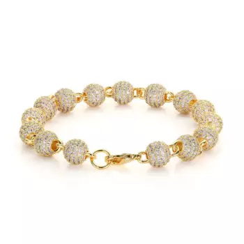 Браслет-цепочка с шариком из меди, 8 мм