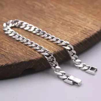 Браслет-цепочка унисекс из серебра 7,48 дюйма