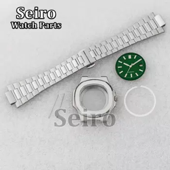 Браслет для часов с серебряной пряжкой-бабочкой, 41 мм