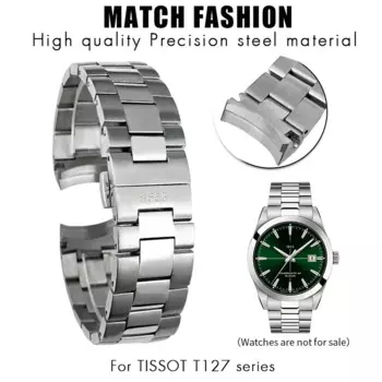 Браслет для часов Tissot T127 40 мм, серебристый ремешок из нержавеющей стали 21 мм для мужских браслетов 1853 Tissot T127 40 мм T127.410 T127.407 T127410A T127407A