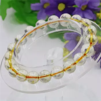 Браслет из натурального желтого халцедона, 10 мм