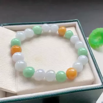 Браслет из нефрита и драгоценных камней, 9,5 мм